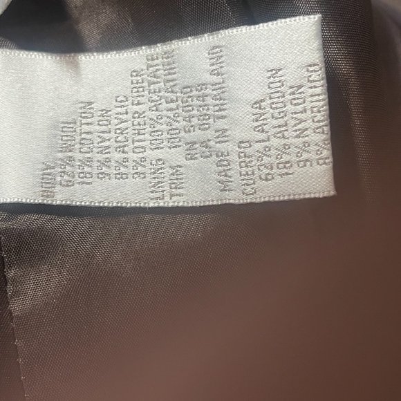 Jones New York WOOL BLEND JACKET with GENUINE LEATHER TRIM - SIZE 22WP - Picture 4 of 8